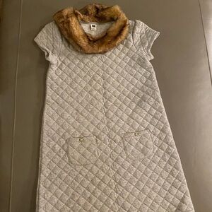 Janie and Jack Brown Faux Fur Collar